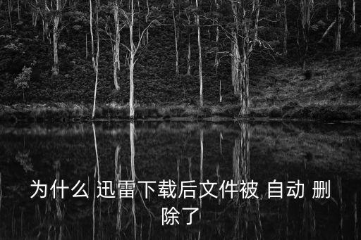 為什么 迅雷下載后文件被 自動 刪除了