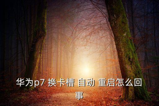 華為p7 換卡槽 自動 重啟怎么回事