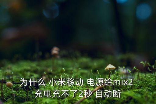 為什么 小米移動(dòng) 電源給mix2 充電充不了2秒 自動(dòng)斷