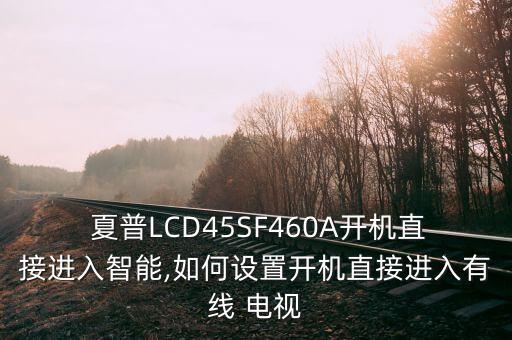 夏普 自動 進入電視,本地新電視頻道怎么收?