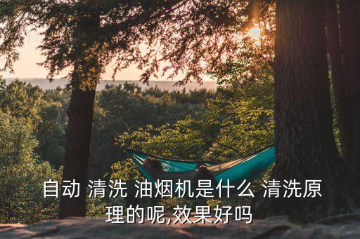  自動 清洗 油煙機是什么 清洗原理的呢,效果好嗎