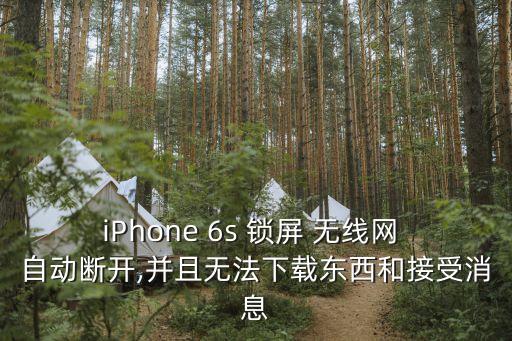 iPhone 6s 鎖屏 無線網(wǎng) 自動斷開,并且無法下載東西和接受消息