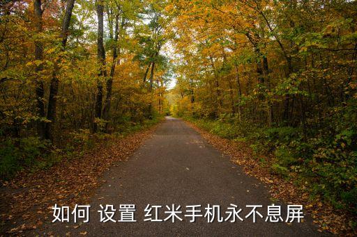 如何 設置 紅米手機永不息屏