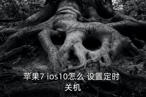 蘋果7 ios10怎么 設置定時 關機