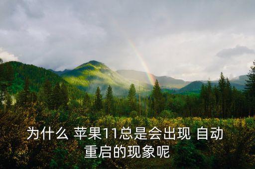 蘋(píng)果更新11.1自動(dòng)重啟,蘋(píng)果手機(jī)為何總是自動(dòng)重啟?兩原因