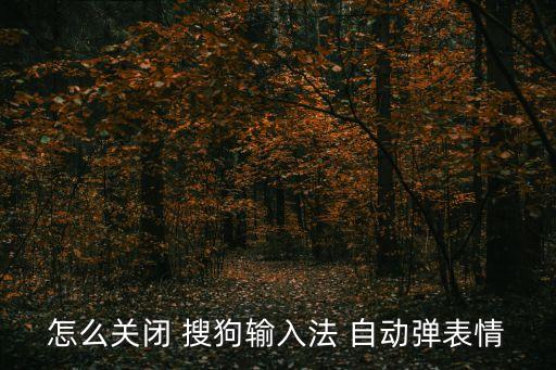 怎么關(guān)閉 搜狗輸入法 自動彈表情
