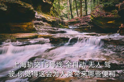 上海軌交15號線 全自動 無人 駕駛,你覺得這會為人類帶來哪些便利