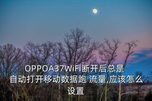 OPPOA37WiFi斷開后總是 自動打開移動數(shù)據(jù)跑 流量,應(yīng)該怎么設(shè)置