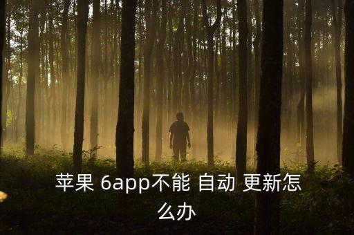 蘋果6app自動更新,蘋果6如何歸還給自己?