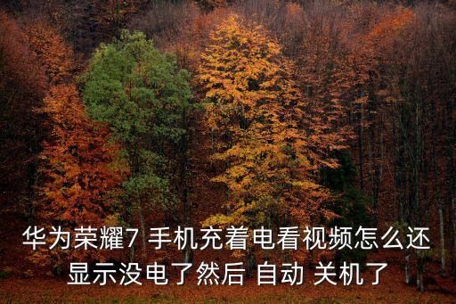 華為榮耀7 手機充著電看視頻怎么還顯示沒電了然后 自動 關(guān)機了