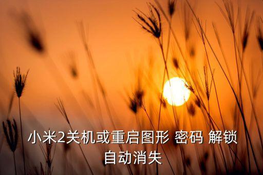  小米2關(guān)機(jī)或重啟圖形 密碼 解鎖 自動(dòng)消失