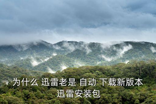 為什么 迅雷老是 自動(dòng) 下載新版本 迅雷安裝包