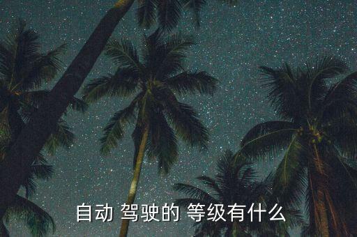 自動駕駛等級劃分依據(jù),零:無自動駕駛技術(shù)或不含l0級