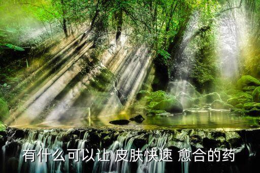 有什么可以讓 皮膚快速 愈合的藥