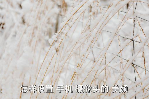怎樣設置 手機 攝像頭的 美顏