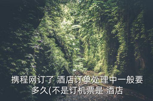 攜程酒店下單后多久自動取消,如何取消預(yù)訂酒店訂單?