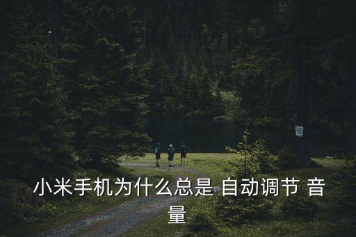  小米手機為什么總是 自動調(diào)節(jié) 音量