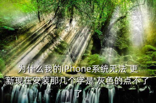 為什么我的iPhone系統(tǒng)無法 更新現(xiàn)在安裝那幾個(gè)字是 灰色的點(diǎn)不了了
