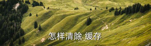 怎樣清除 緩存