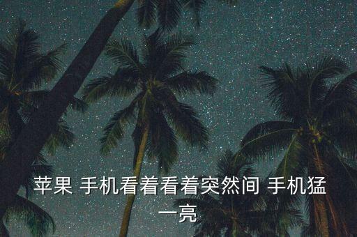  蘋果 手機看著看著突然間 手機猛一亮