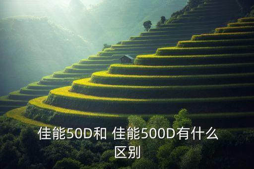  佳能50D和 佳能500D有什么區(qū)別