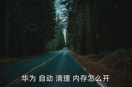 華為 自動(dòng) 清理 內(nèi)存怎么開