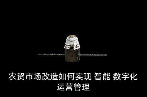 農(nóng)貿(mào)市場改造如何實(shí)現(xiàn) 智能 數(shù)字化運(yùn)營管理