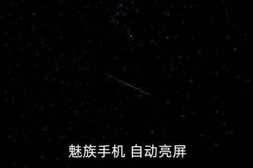  魅族手機(jī) 自動(dòng)亮屏