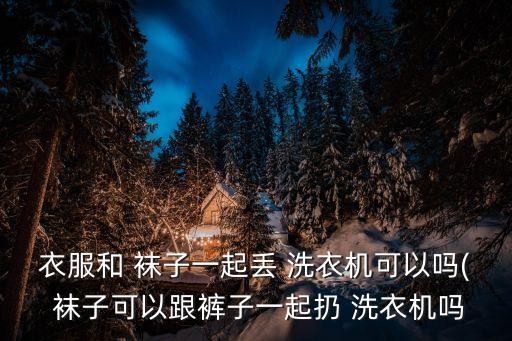 衣服和 襪子一起丟 洗衣機可以嗎( 襪子可以跟褲子一起扔 洗衣機嗎