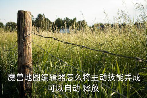  魔獸地圖編輯器怎么將主動(dòng)技能弄成可以自動(dòng) 釋放