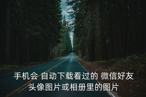  手機(jī)會(huì) 自動(dòng)下載看過的 微信好友 頭像圖片或相冊(cè)里的圖片