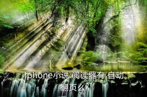  iphone小說(shuō) 閱讀器有 自動(dòng)翻頁(yè)么