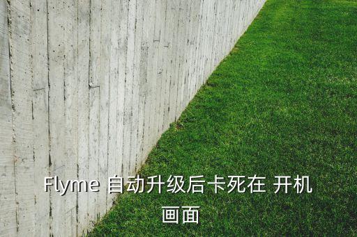 Flyme 自動(dòng)升級(jí)后卡死在 開(kāi)機(jī) 畫(huà)面