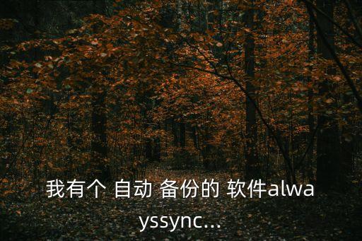 實(shí)時(shí)自動(dòng)備份軟件,其他自動(dòng)備份軟件還有很多