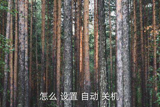 怎么 設(shè)置 自動 關(guān)機(jī)