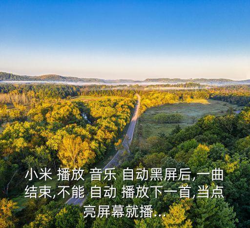 小米 播放 音樂 自動黑屏后,一曲結(jié)束,不能 自動 播放下一首,當(dāng)點亮屏幕就播...