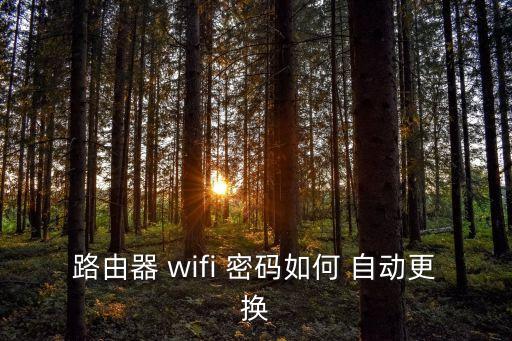 自動(dòng)wifi密碼,怎么換wifi密碼?