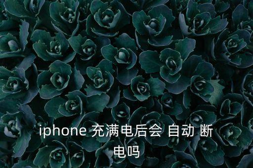 iphone 充滿(mǎn)電后會(huì) 自動(dòng) 斷電嗎