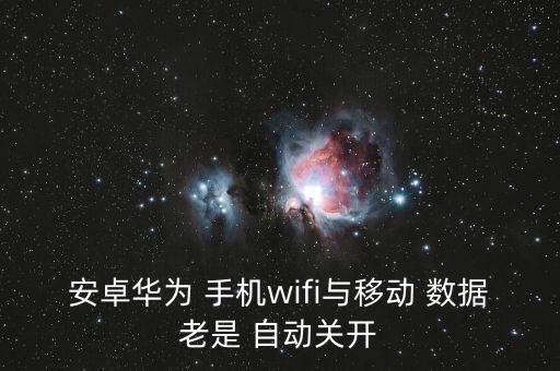安卓華為 手機(jī)wifi與移動 數(shù)據(jù)老是 自動關(guān)開