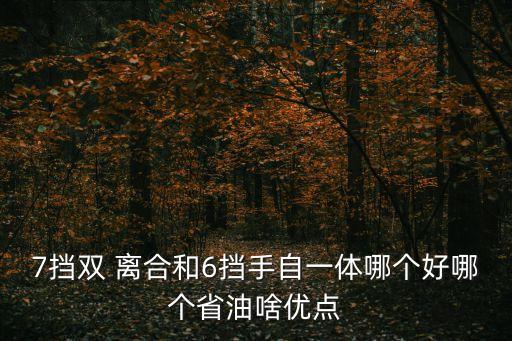雙離合自動(dòng)擋省油?,自動(dòng)gear怎么選?看這里!