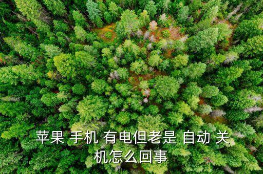  蘋(píng)果 手機(jī) 有電但老是 自動(dòng) 關(guān)機(jī)怎么回事