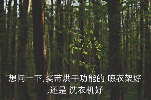 想問(wèn)一下,買帶烘干功能的 晾衣架好,還是 洗衣機(jī)好