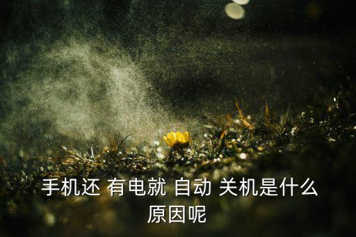  手機還 有電就 自動 關(guān)機是什么原因呢