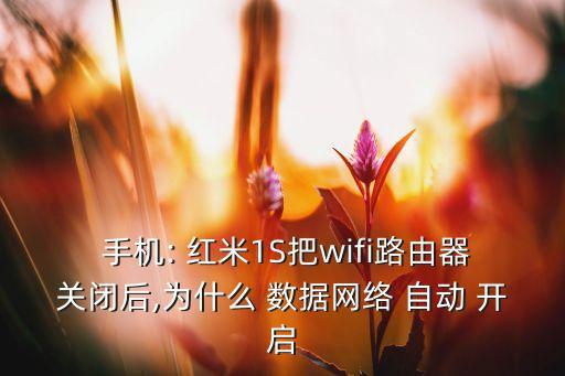  手機(jī): 紅米1S把wifi路由器關(guān)閉后,為什么 數(shù)據(jù)網(wǎng)絡(luò) 自動 開啟