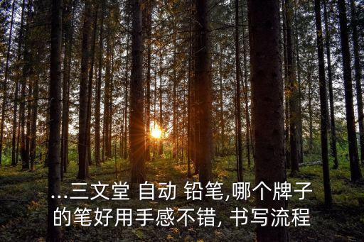 ...三文堂 自動 鉛筆,哪個牌子的筆好用手感不錯, 書寫流程