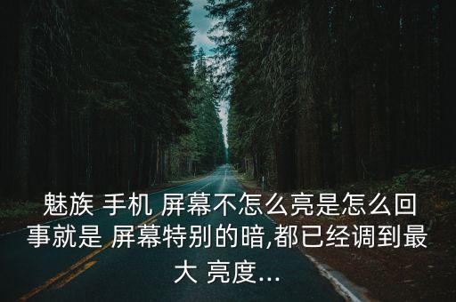  魅族 手機(jī) 屏幕不怎么亮是怎么回事就是 屏幕特別的暗,都已經(jīng)調(diào)到最大 亮度...