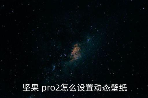  堅(jiān)果 pro2怎么設(shè)置動態(tài)壁紙