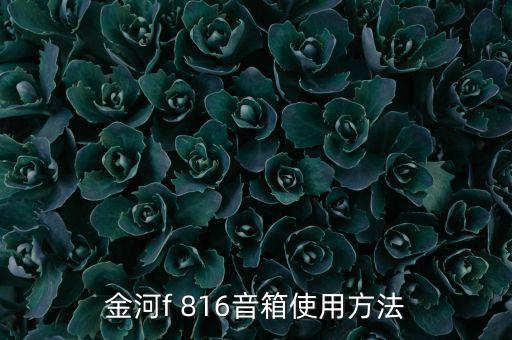 金河f 816音箱使用方法