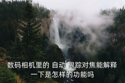 數(shù)碼相機(jī)里的 自動(dòng) 跟蹤對(duì)焦能解釋一下是怎樣的功能嗎