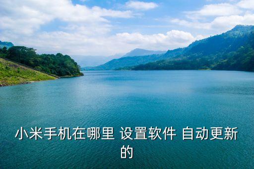 小米手機(jī)在哪里 設(shè)置軟件 自動更新的